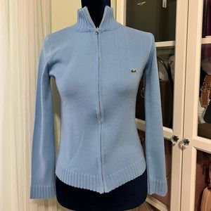 Lacoste Light Blue Zipper Sweater